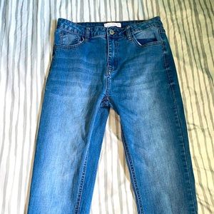 High rise skinny jeans